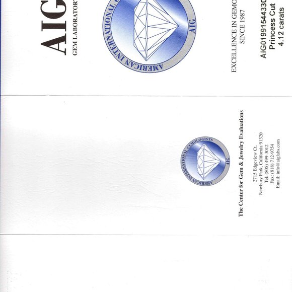 AIG CERTIFIED Lab Grown 4ct Princess Cut Diamond - Picture 11 of 11